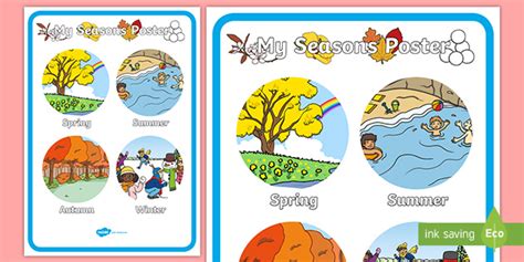 Free Seasons Poster For Teachers Teacher Made Twinkl