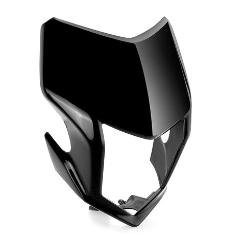 Chrome smooth cafe racer 7 universal round headlight visor for harley honda kawasaki suzuki yamaha sport bike cruiser bobber. Motorcycle Front Headlight Visor Fairing Black For Honda ...