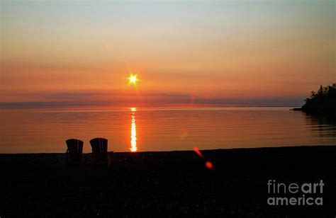 lake superior sunrise photograph by jimmy ostgard fine art america