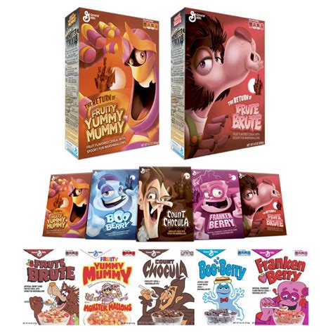 The Return Of Frute Brute And Fruity Yummy Mummy Monster Cereals The