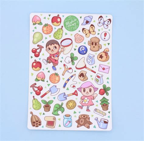Animal Crossing Stickers Cute Sticker Sheet Happy Stickers