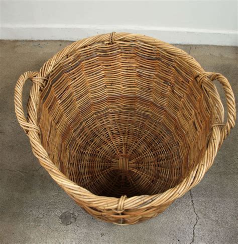 Very Large French Wicker Basket At 1stdibs