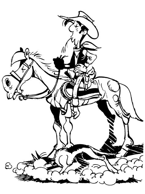 Coloriage animaux découvrez les coloriages d'animaux tel que des chiens à colorier, des chats, des chevaux et beaucoup d'autres sans oublier les coloriages de héros. Coloriages à imprimer : Lucky Luke, numéro : 673111