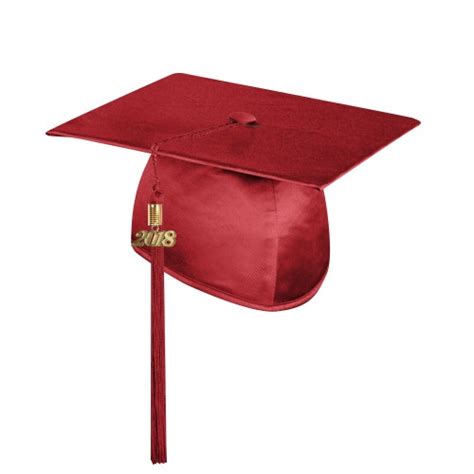 Shiny Red Graduation Cap With Tasselbachelor