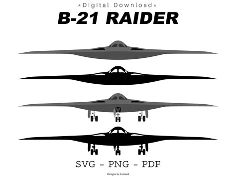 B21 Raider Stealth Bomber Svg New 6th Generation Jet Clipart Perfect