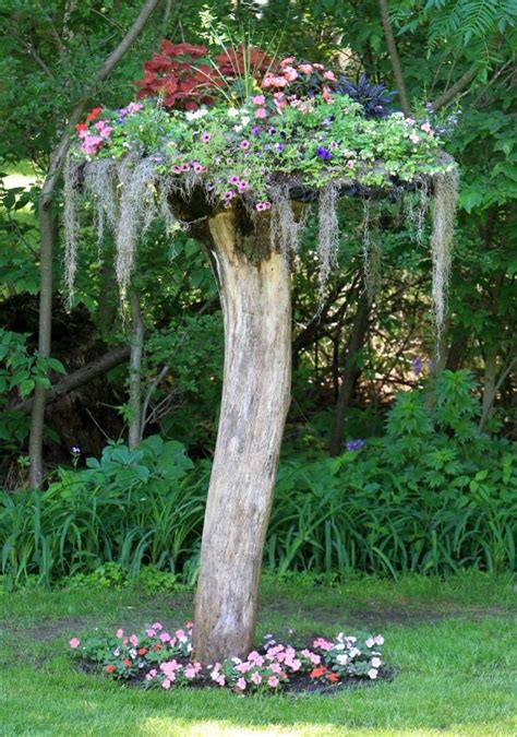 Tall Tree Stump Diy Garden Garden Yard Ideas Dream Garden Garden