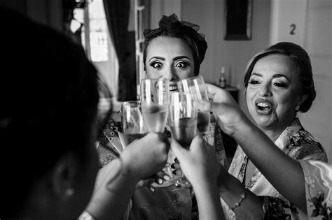 Bridesmaids Toast To The Bride While Getting Ready Photo By Shane P