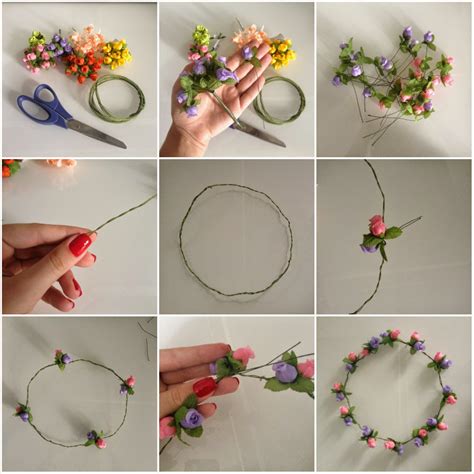 Famosos Diy Coroa De Flores Pv27 Ivango