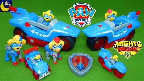 Paw Patrol Mighty Twins Toys Vehicles True Metal Paw Patroller Mighty