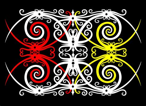 Motif Dayak ~ Borneo blog (SILVER)