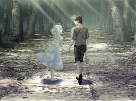 Anime Couples Walking Anime Wallpaper Hd