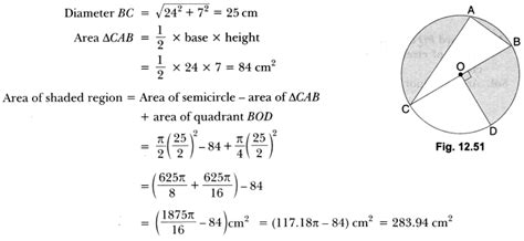 Areas Related To Circles Class 10 Extra Questions Maths Chapter 12 With