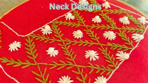Hand Embroidery Neck Designs Easy Neck Embroidery Neck Embroidery