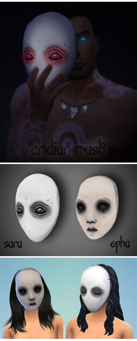 Sims 4 Mm Cc Sims Four Prosthetic Mask Jester Mask Creepy Masks