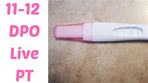 11 12 Dpo Live Pregnancy Test Youtube