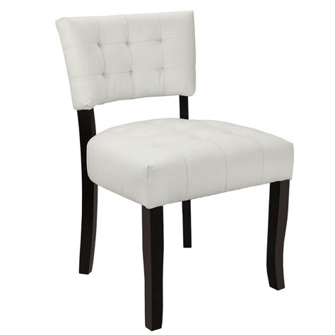 Homegear Oversized Tufted Faux Leather Accent Chair White Walmart