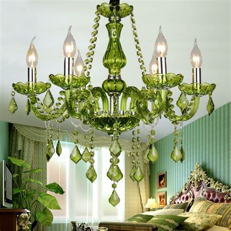 Green Crystal Chandelier Modlewh Cy 51 Materialk9 Crystal Glass
