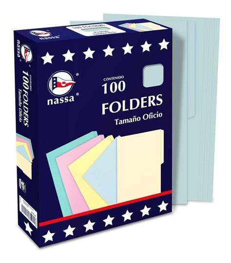 Folders Tamaño Carta Color Azul Pastel 100pzs Meses Sin Intereses