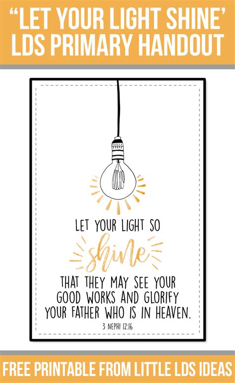 Let Your Light Shine Free Printable Coloring Page Let Your Light