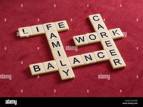 Crossword Puzzle With Words Life Work And Balance Life Management