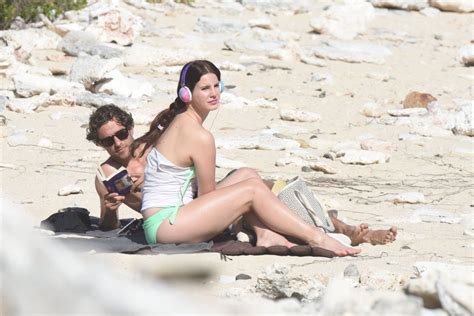 Lana Del Rey In Bikini Bottoms At A Beach In St Barts Hawtcelebs