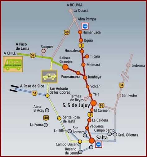 Quebrada De Humahuaca Carte Voyage Carte Plan