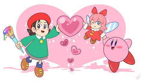 Welcome Back Adeleine And Ribbon By Zieghost Kirby Character Kirby
