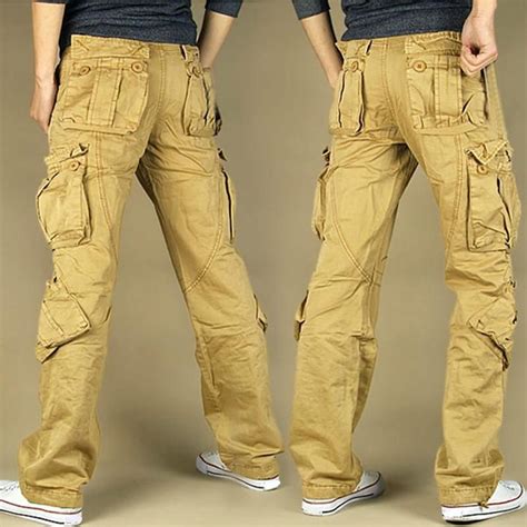 Pants Mens Cargo Pants Casual Multi Pocket Military Overalls Men Outdoors High Quality Baggy