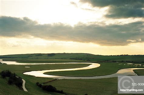 Meanders In The Cuckmere River Stock Photo