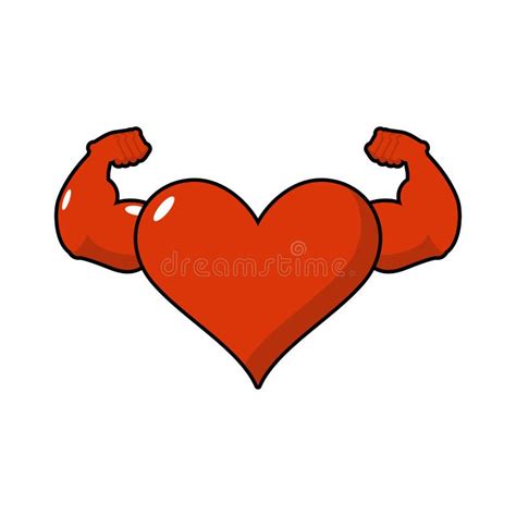 Heart With Strong Arms Stock Vector Illustration Of Cartoon 72943820