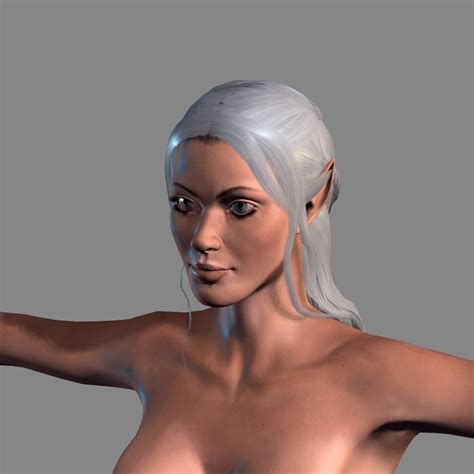 Animated Naked Elf Woman Rigged D Game Character Low Poly D By Igor