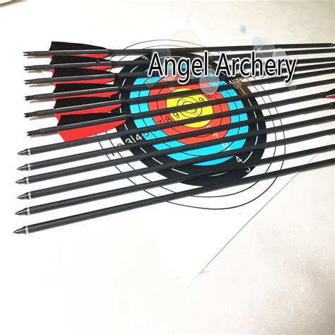 12pk Handmade Carbon Arrow Spine500spine 600 Carbon Arrows With Screw