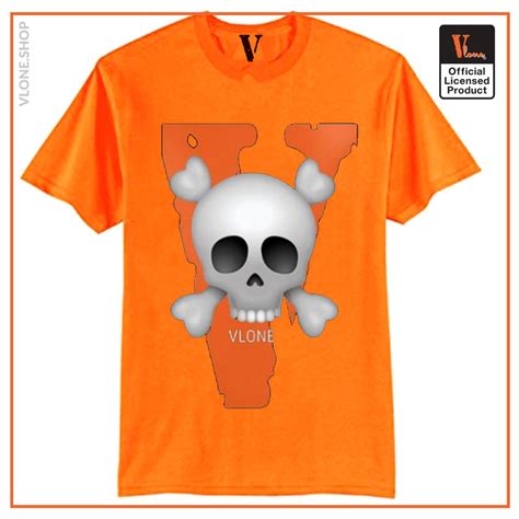 Vlone T Shirts Vlone Big V With Skull T Shirt Vl2409 Vlone Shop