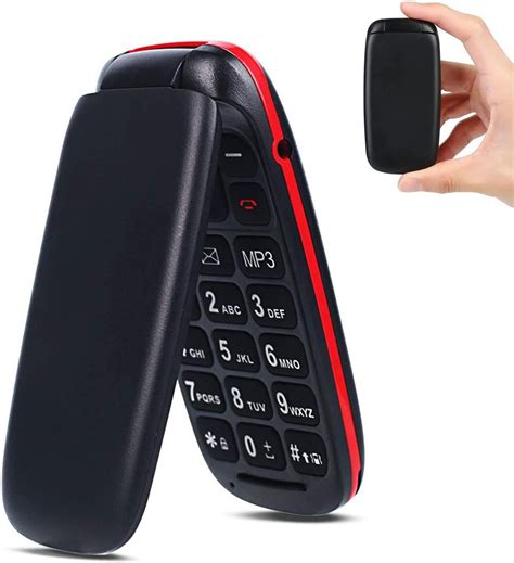 Ushining Flip Phone Unlocked 3G Mobile Phone Large Icon Cell Phone Easy to Use Flip Cell Phone 