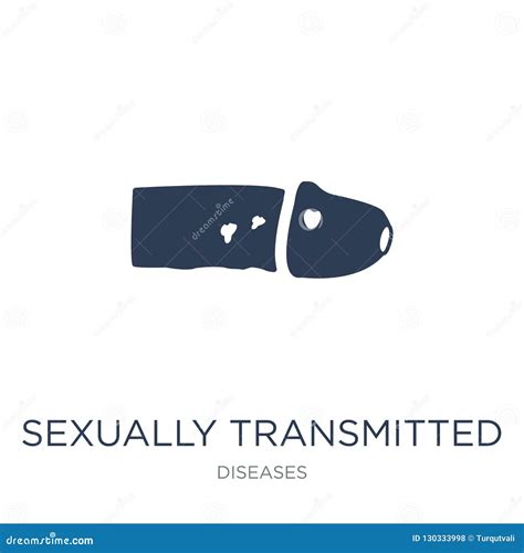 Sexually Transmitted Diseases Icon Trendy Flat Vector Sexually Stock Vector Illustration Of