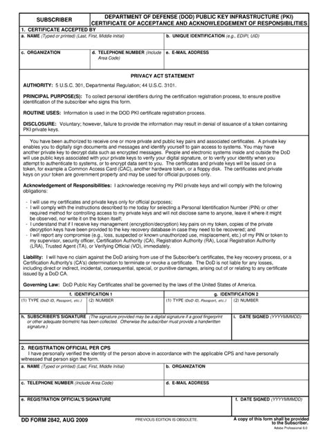 Dd 2842 2009 2024 Form Fill Out And Sign Printable Pdf Template