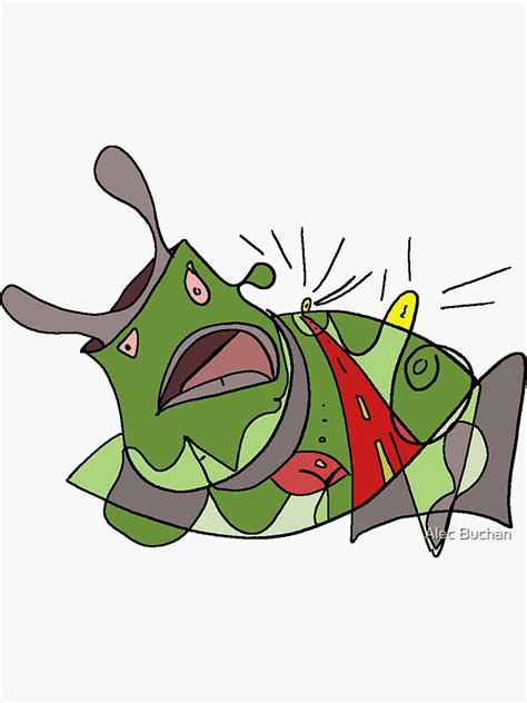 Large Mouth Bass Bull Frogs Sticker For Sale By Abrtist Redbubble