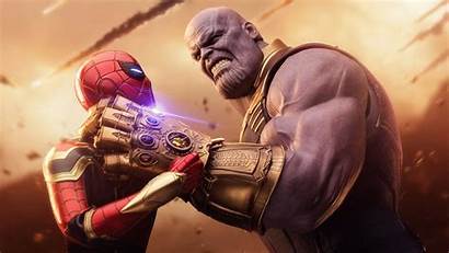 Thanos Spiderman Avengers Infinity 4k War Wallpapers