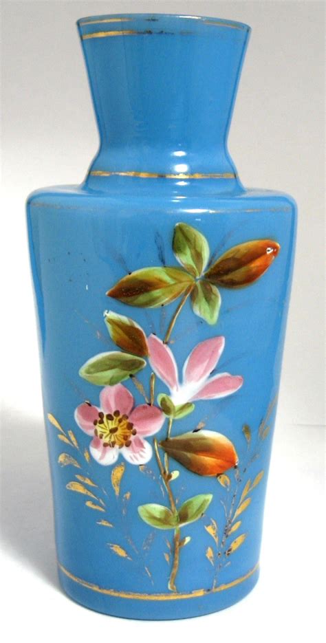 From navy paint to floral wallpaper, these are the trends. Victorian Vase Blue Bristol Glass Victorian Hand Painted ...