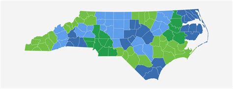 North Carolina Regional Councils State Map Ncrcog