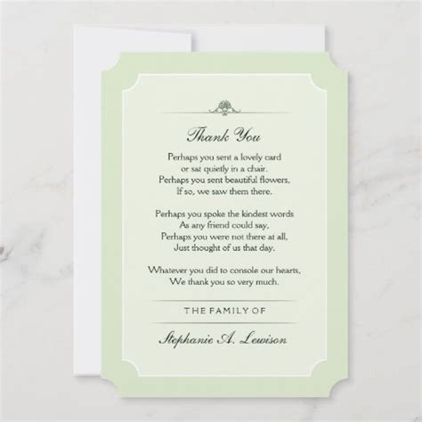 Daisy Flowers Memorial And Perhaps Poem Thank You Invitation Zazzle