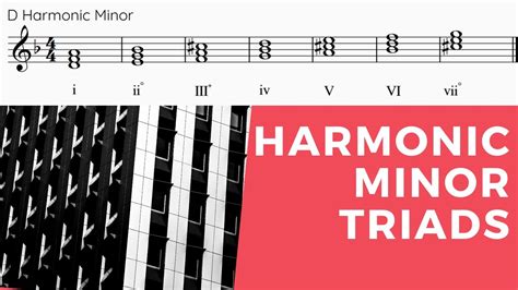 Harmonic Minor Triads Explained Roman Numeral Figuring Four Part