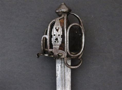 Fine Scottish Basket Hilted Broad Sword Circa 1720 To 1740 Alban Arms