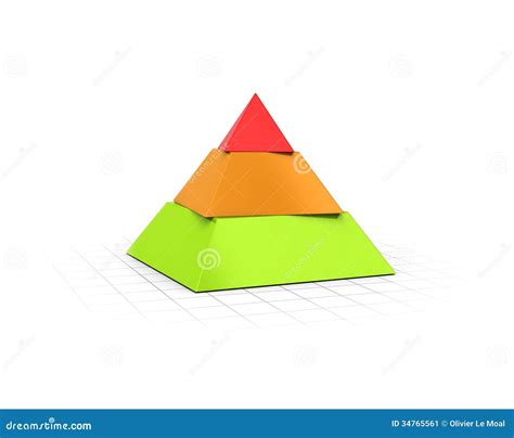 Layered Pyramid Three Levels Stock Illustration Illustration Of