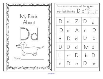 Matching letters of the alphabet is a great place to start with letter recognition. Alphabet Recognition Activities Booklet Letter D Stamp Cut Paste ...