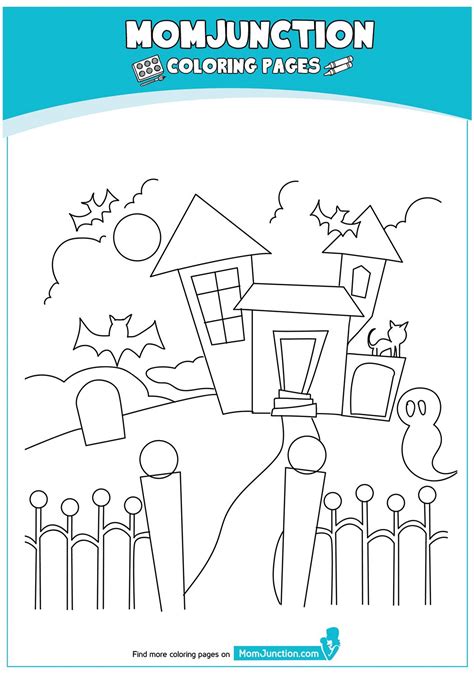 Big house free printable coloring pages. Coloring Page | Coloring pages, Haunted house coloring ...