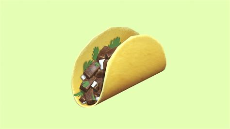🌮 Taco Emoji Low Poly Buy Royalty Free 3d Model By Maurice Svay