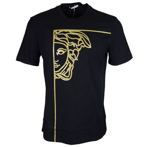 Versace V600683r Printed Blackgold T Shirt Clothing From N22 Menswear Uk