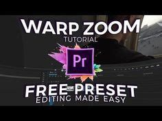 Transitions works only with premiere pro cc 2017 or newer, here you can briefly learn how to work in premiere pro. WARP ZOOM TRANSITION Tutorial | FREE PRESET | Adobe ...