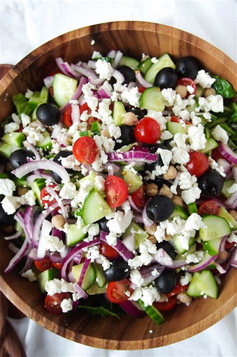 Greek Salad With Lemon Vinaigrette The Forked Spoon